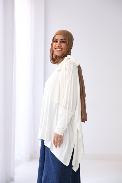 Belle Bow Tee - White