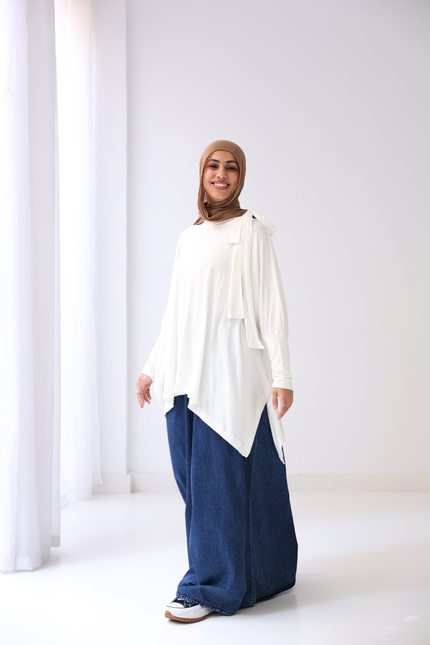 Belle Bow Tee - White