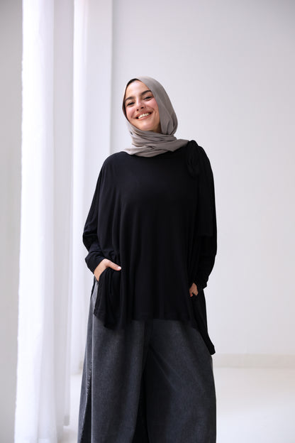 Belle Bow Tee - Black