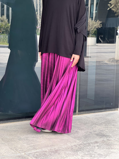 Shimmery Pleats Perfection - Fuchsia