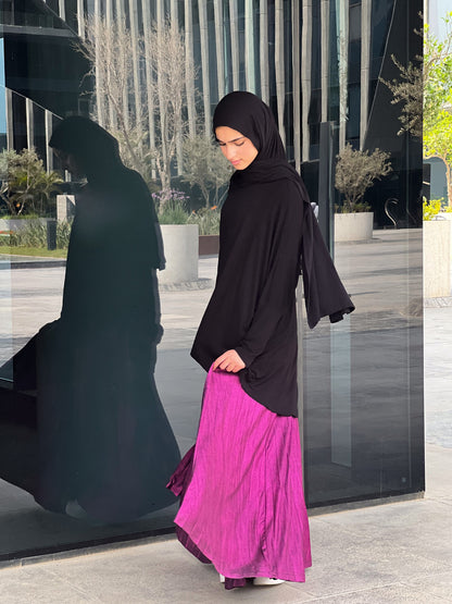 Shimmery Pleats Perfection - Fuchsia