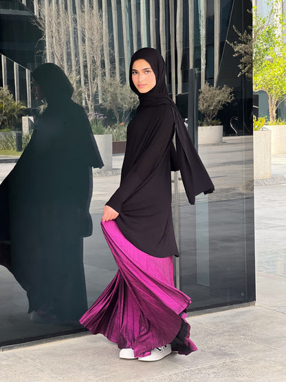 Shimmery Pleats Perfection - Fuchsia