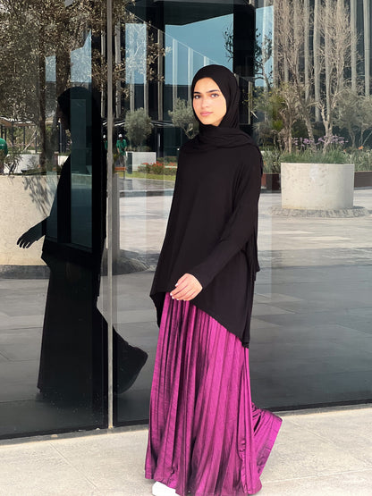 Shimmery Pleats Perfection - Fuchsia