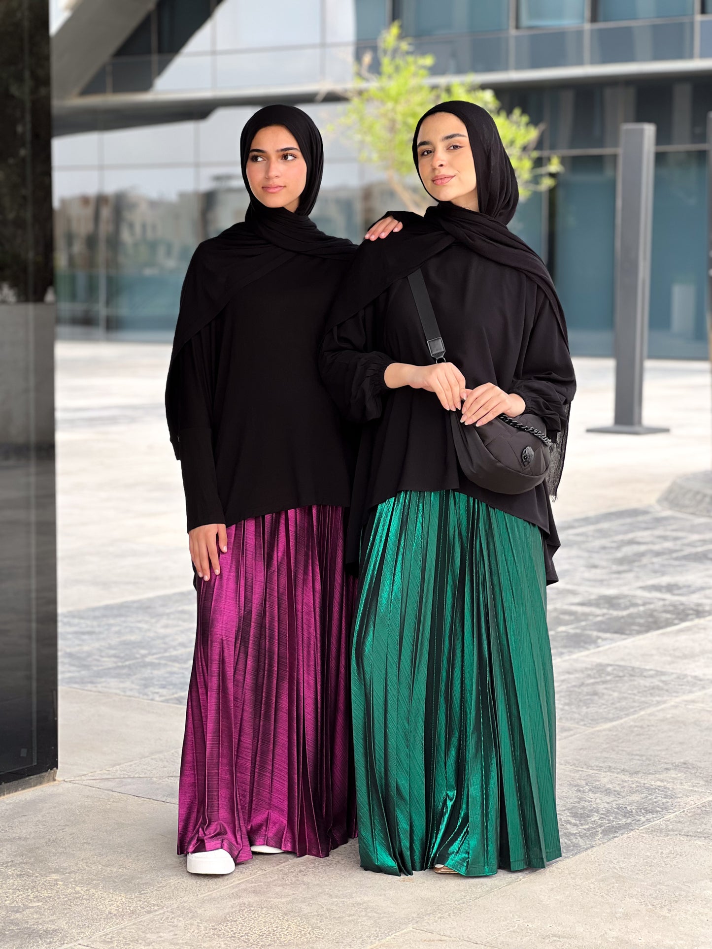 Shimmery Pleats Perfection - Green