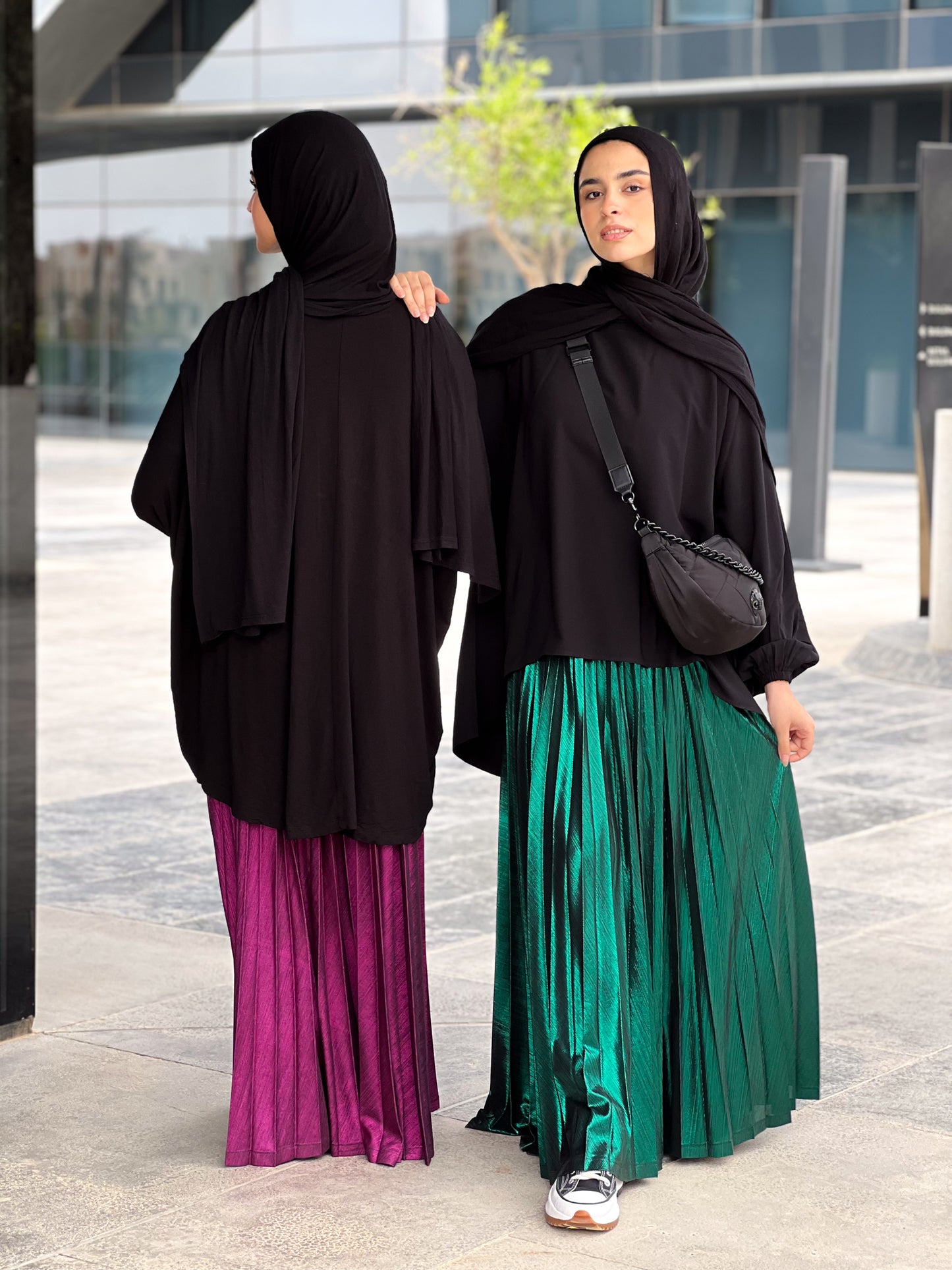 Shimmery Pleats Perfection - Fuchsia