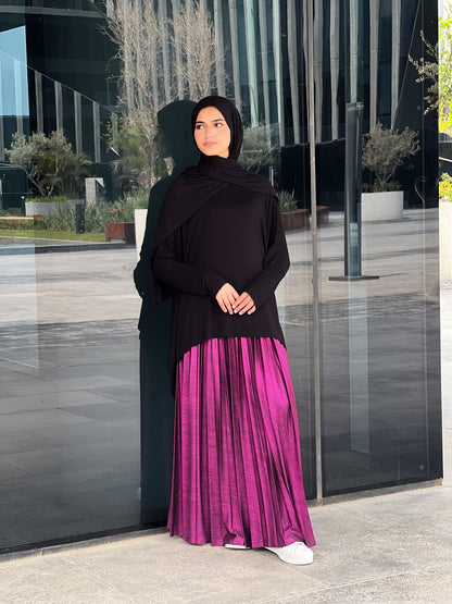 Shimmery Pleats Perfection - Fuchsia