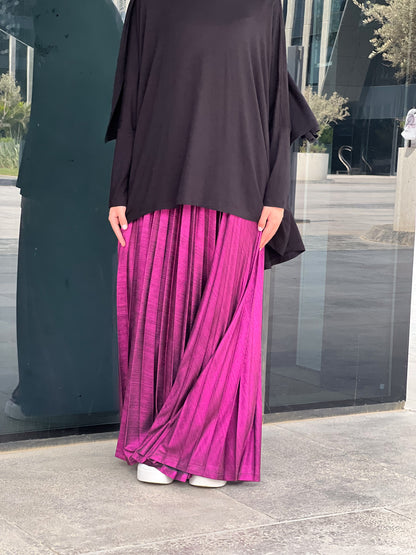 Shimmery Pleats Perfection - Fuchsia