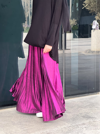 Shimmery Pleats Perfection - Fuchsia