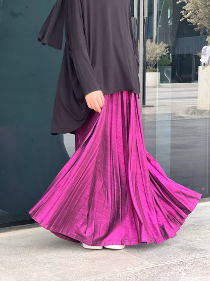 Shimmery Pleats Perfection - Fuchsia
