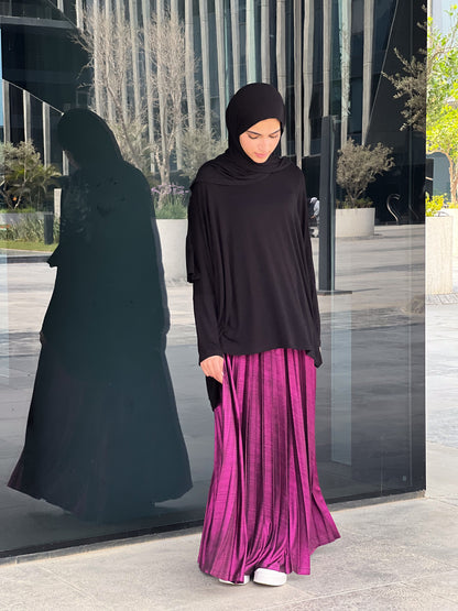 Shimmery Pleats Perfection - Fuchsia