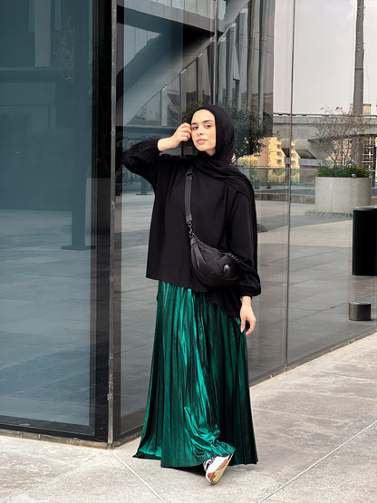 Shimmery Pleats Perfection - Green
