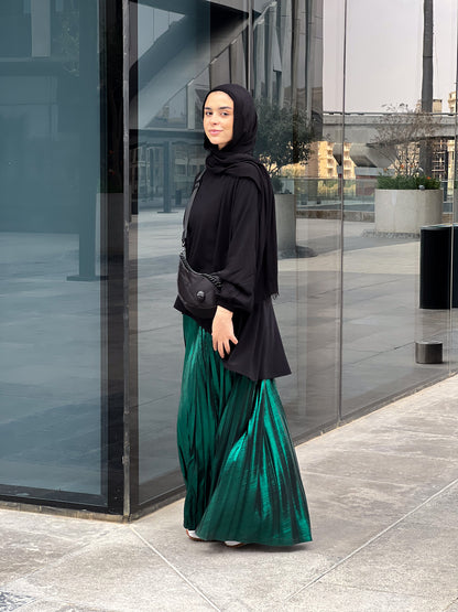Shimmery Pleats Perfection - Green