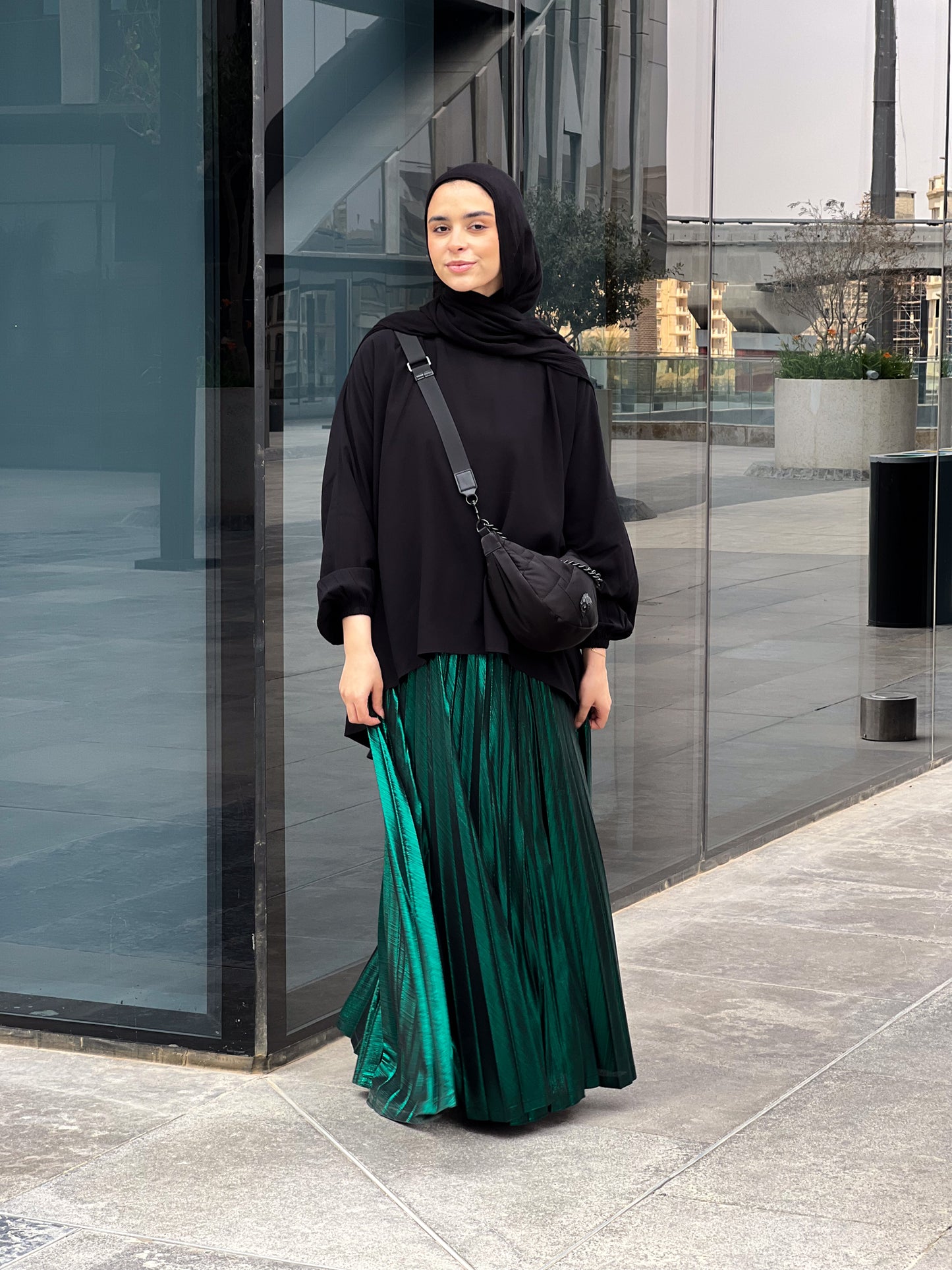 Shimmery Pleats Perfection - Green