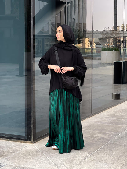 Shimmery Pleats Perfection - Green