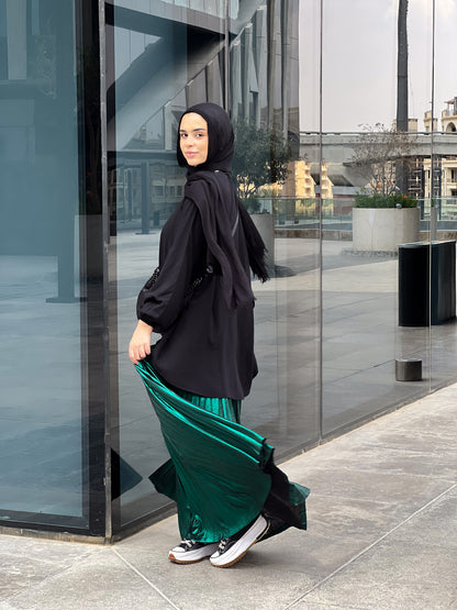 Shimmery Pleats Perfection - Green