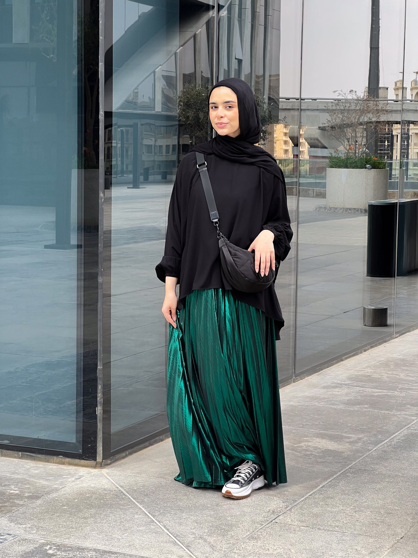 Shimmery Pleats Perfection - Green