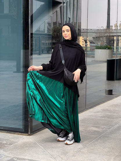 Shimmery Pleats Perfection - Green