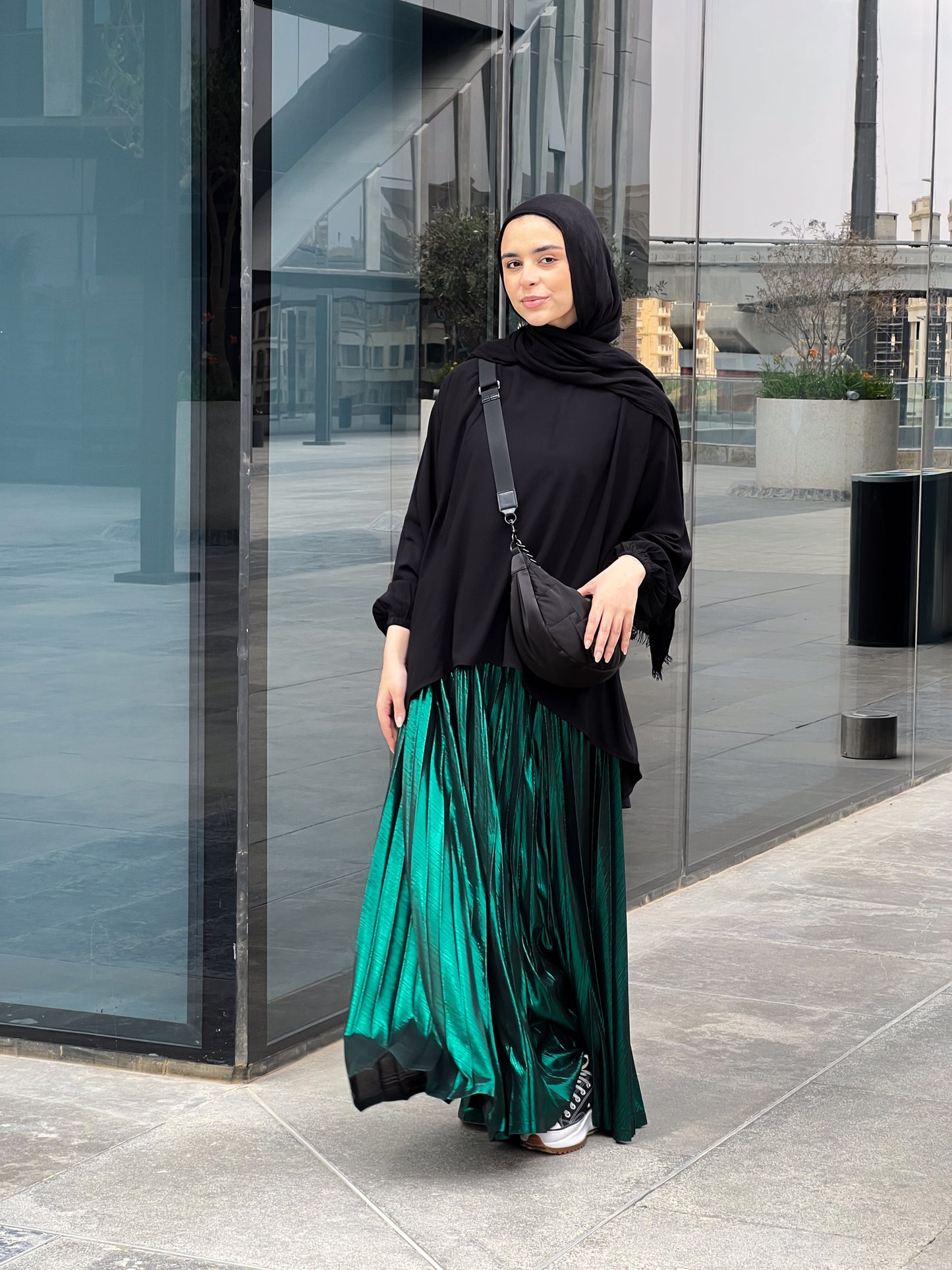 Shimmery Pleats Perfection - Green