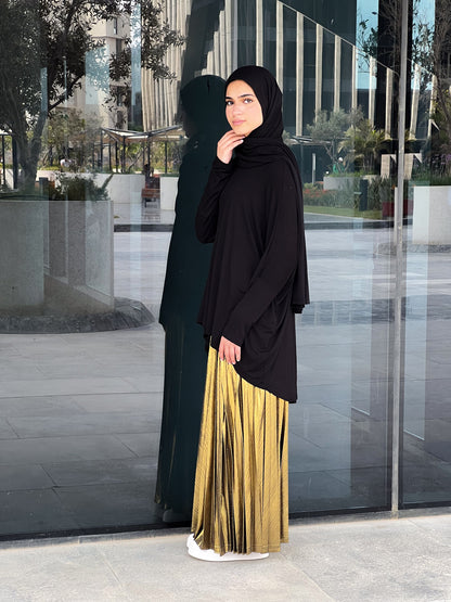 Shimmery Pleats Perfection - Gold