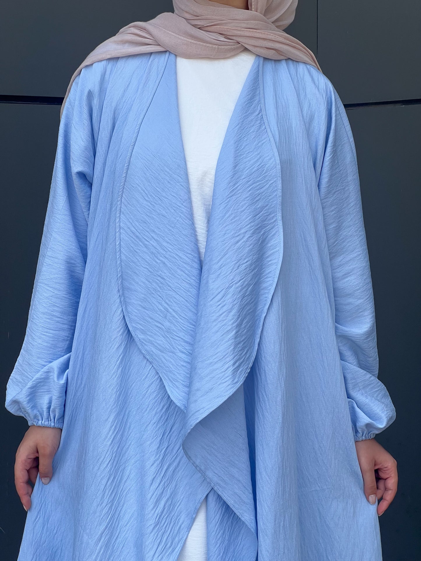 Simple serenity Linen Cardigan- Baby Blue