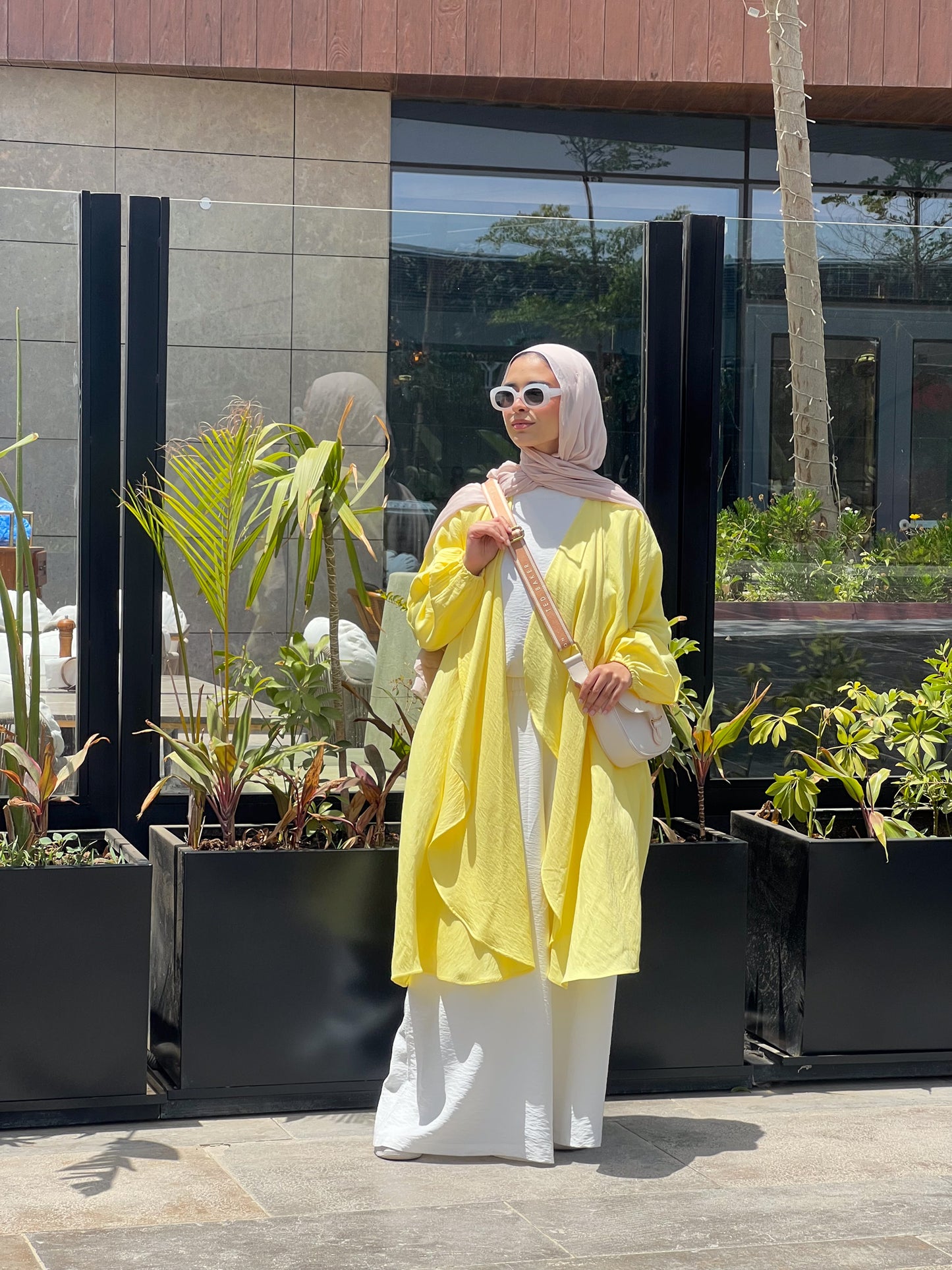 Simple serenity Linen Cardigan- Yellow