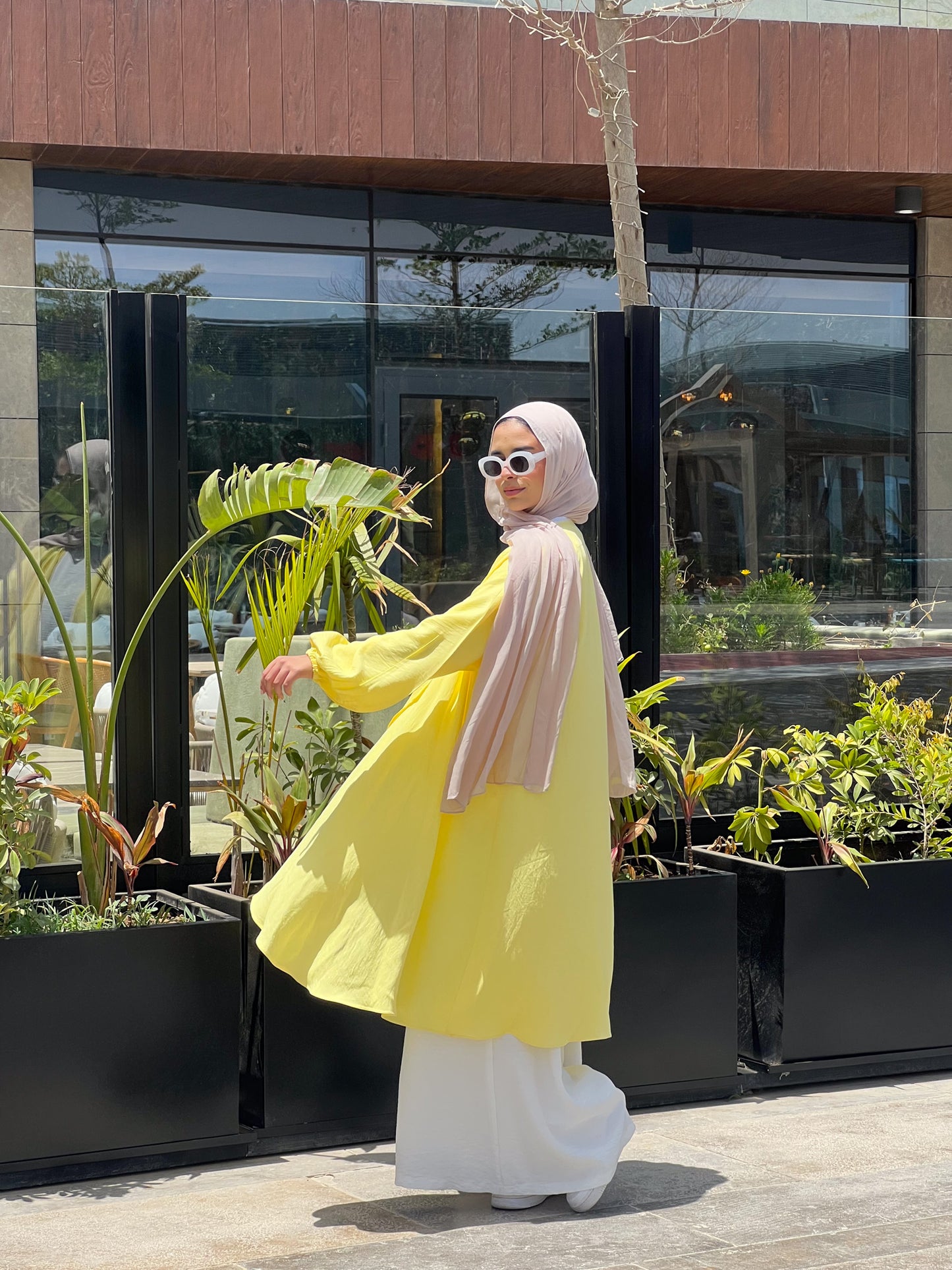 Simple serenity Linen Cardigan- Yellow