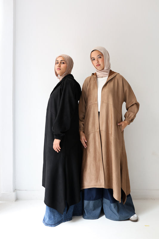 Cozy couture cardigan - café