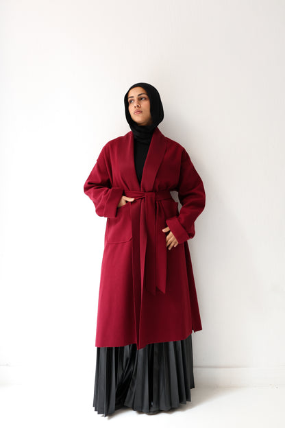 Humble Halo Coat - burgundy