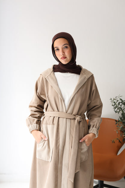 Cozy Cove Cardigan - café