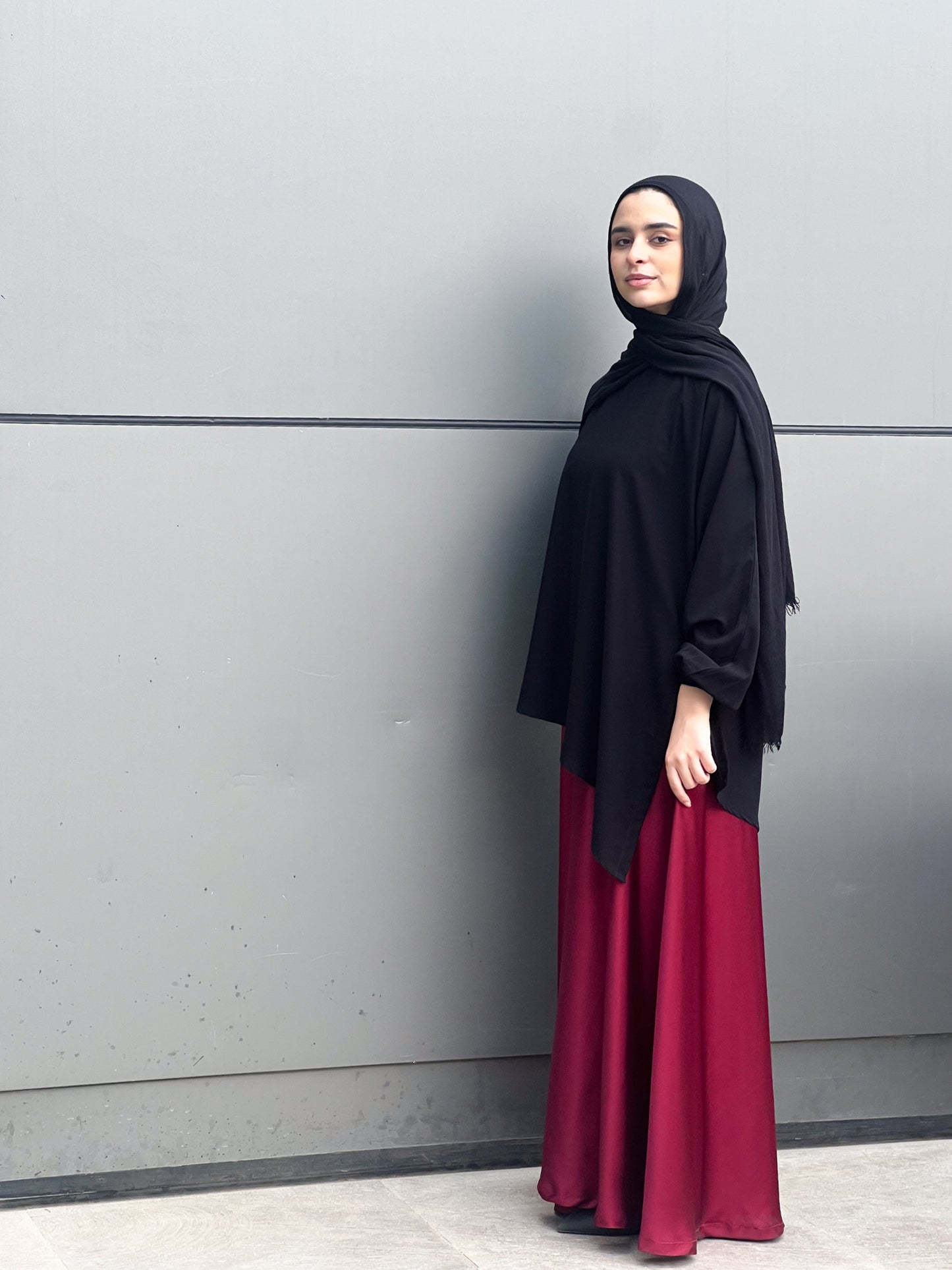 Silk Cloche Pants - Burgundy