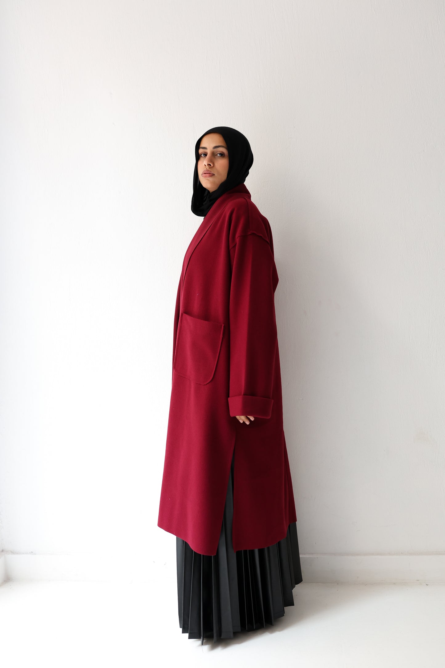 Humble Halo Coat - burgundy