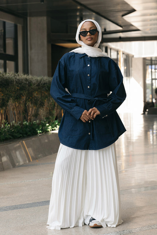 Belted Beauty Denim Shirt