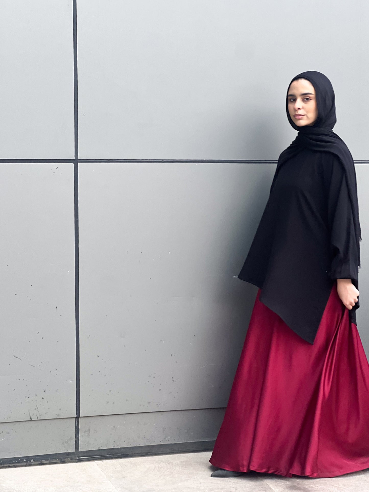 Silk Cloche Pants - Burgundy