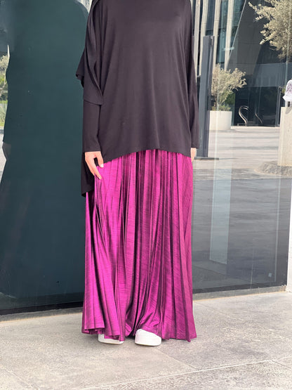 Shimmery Pleats Perfection - Fuchsia