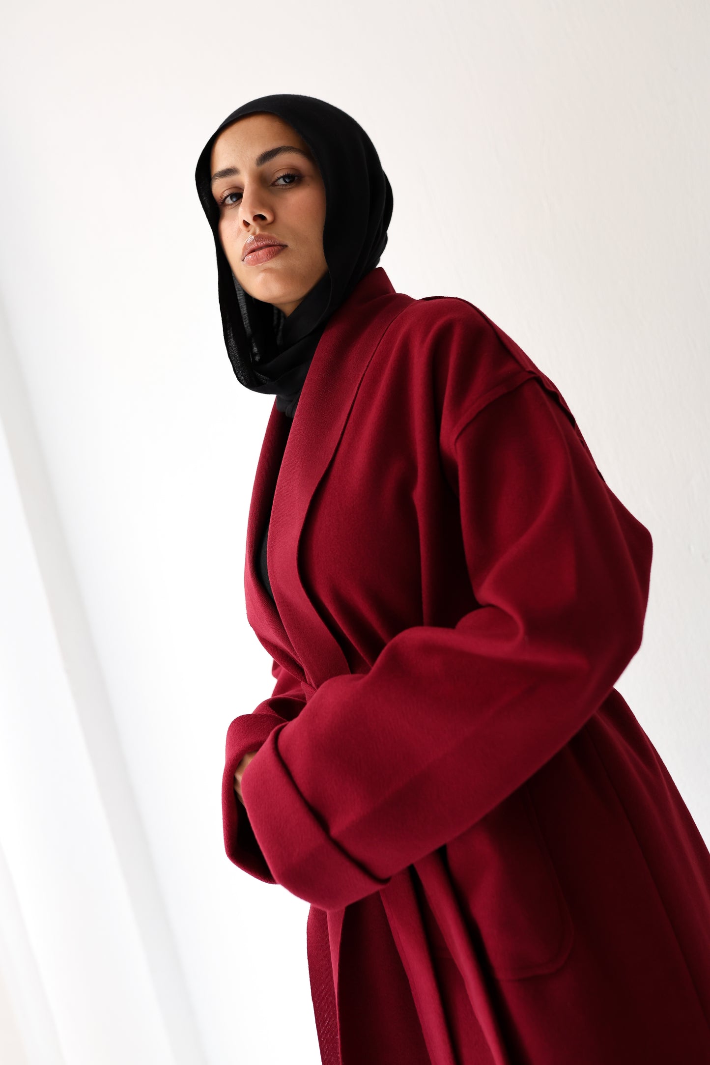 Humble Halo Coat - burgundy