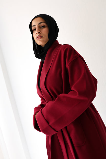 Humble Halo Coat - burgundy