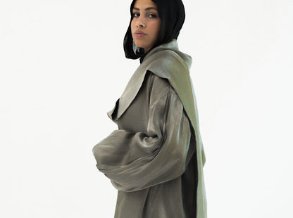 Big Bow Shimmery Set -Olive