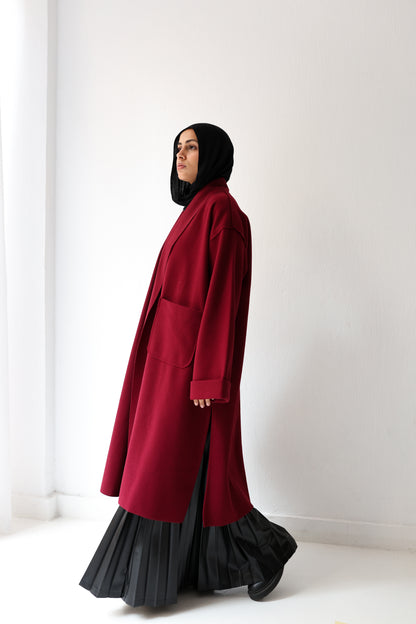 Humble Halo Coat - burgundy