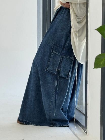 Effortless Cargo -Washed Blue