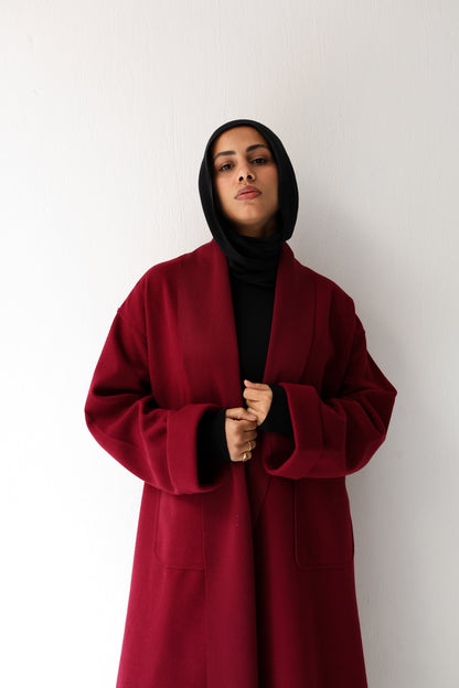 Humble Halo Coat - burgundy