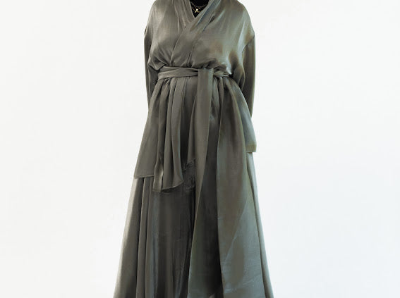 Big Bow Shimmery Set -Olive