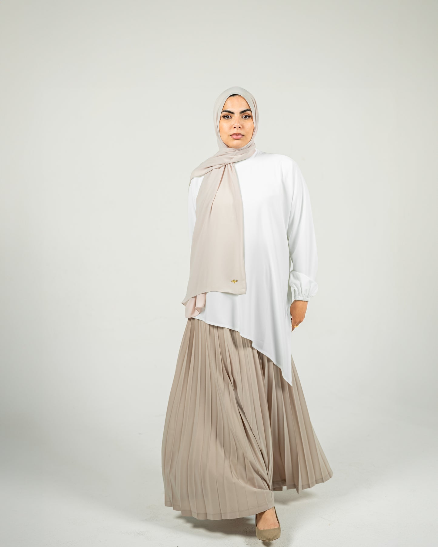 Short Asymmetric Top - White