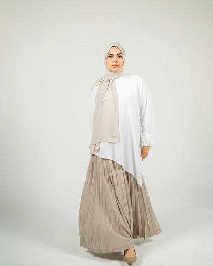 Short Asymmetric Top - White