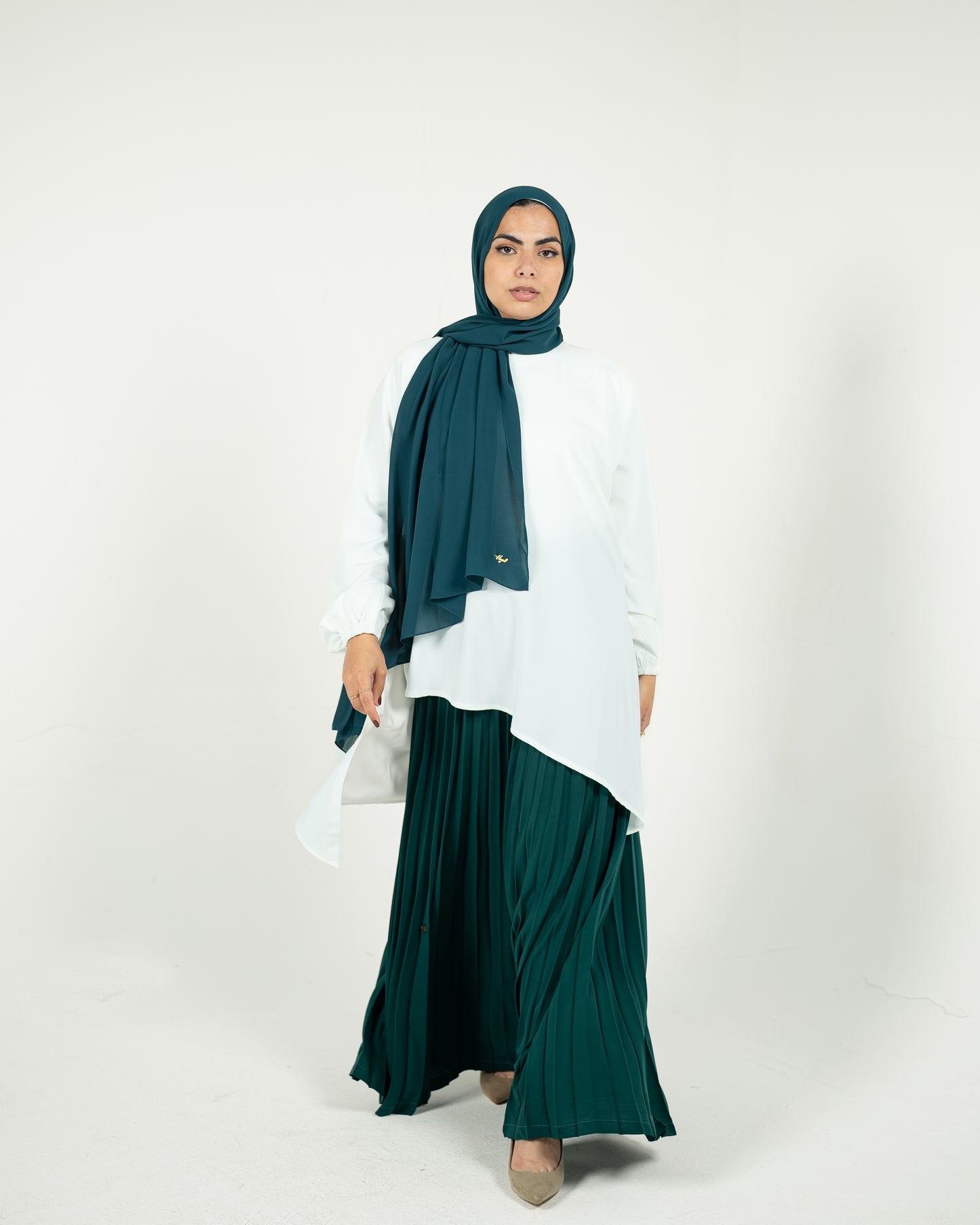 Short Asymmetric Top - White