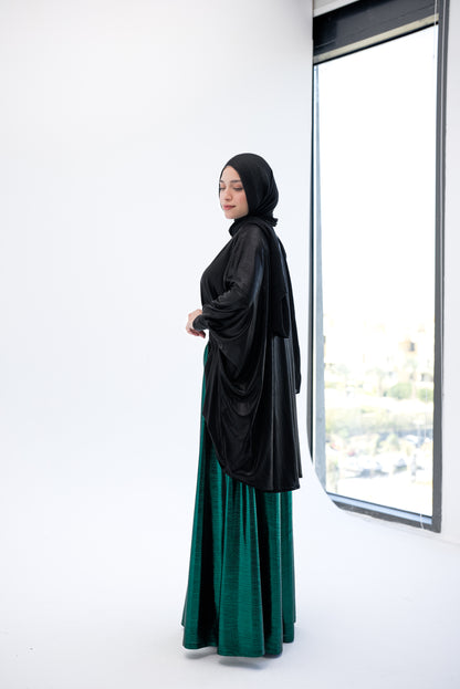 Shimmery Wide Leg Pants - Green