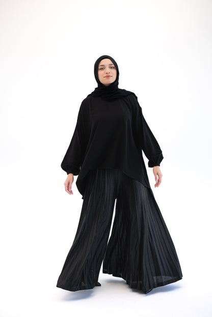 Cloche High Low Top - Black