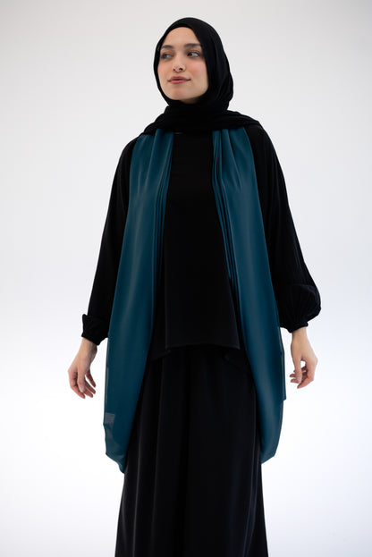Draped Chiffon Cardigan - Tael