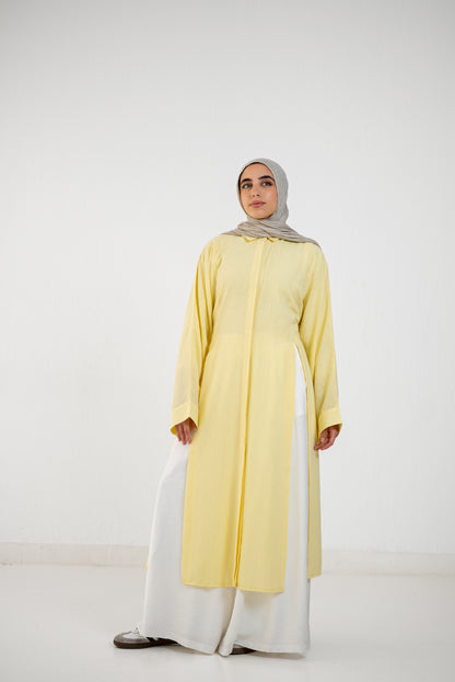 Multi Slits Shirt - Butter Cream