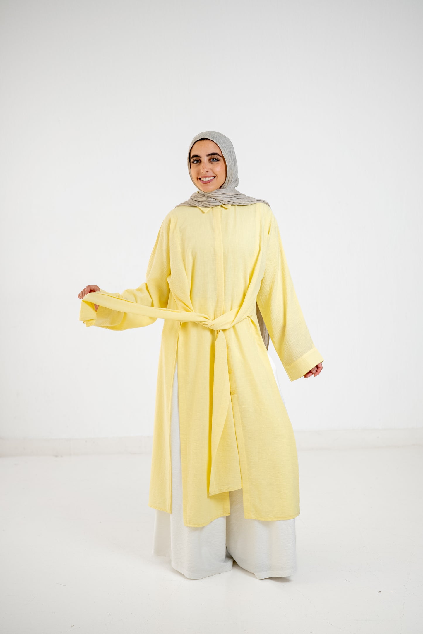 Multi Slits Shirt - Butter Cream