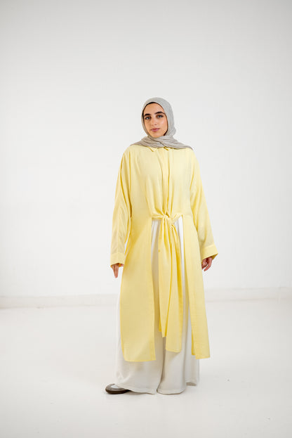 Multi Slits Shirt - Butter Cream